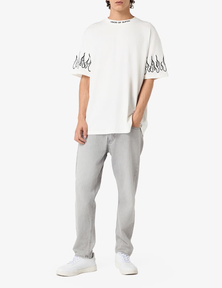 rinascente Vision of Super Maglietta flames white black