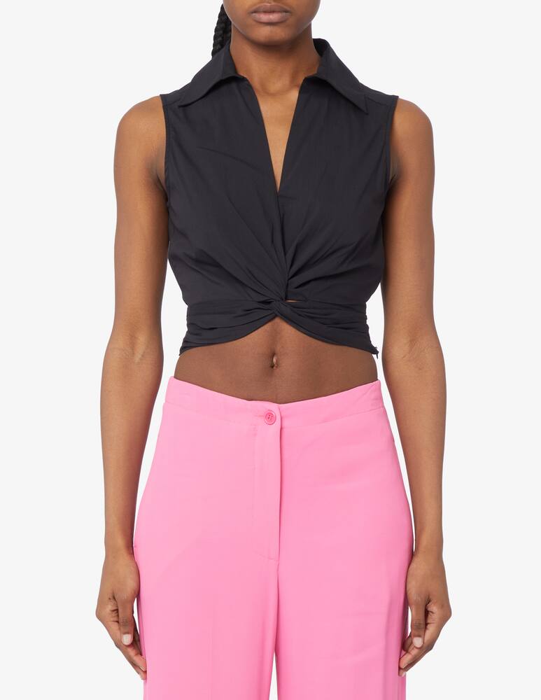 Nenette Sleeveless shirt with Fester knot - picture 1 Nenette Sleeveless shirt with Fester knot - picture 1