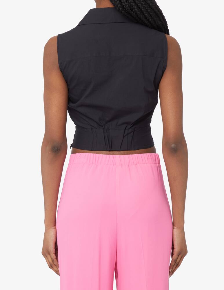 Nenette Sleeveless shirt with Fester knot - picture 3 Nenette Sleeveless shirt with Fester knot - picture 3