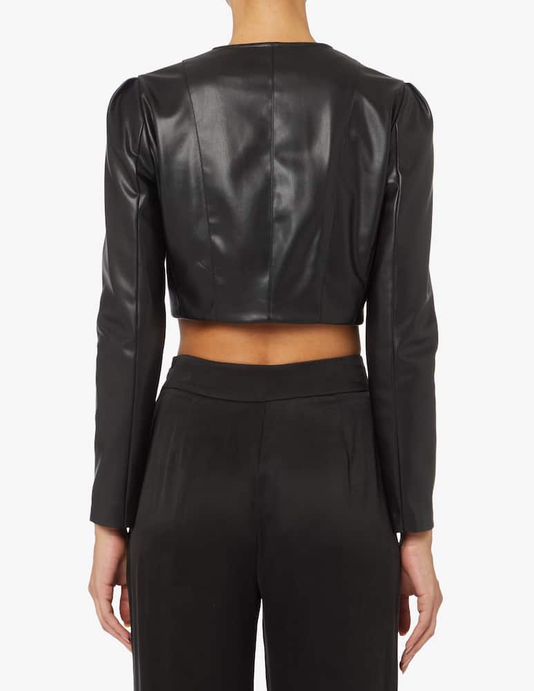 rinascente Nenette Nitro cropped leather jakcet