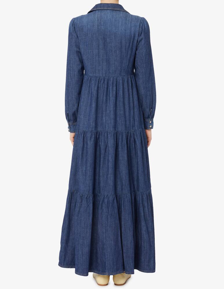 rinascente Nenette Sweet denim maxi shirt dress