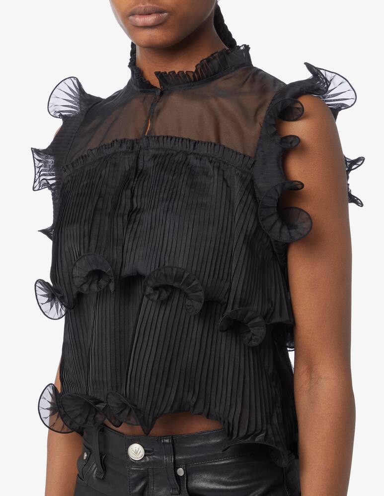 rinascente Nenette Fara top with ruffles