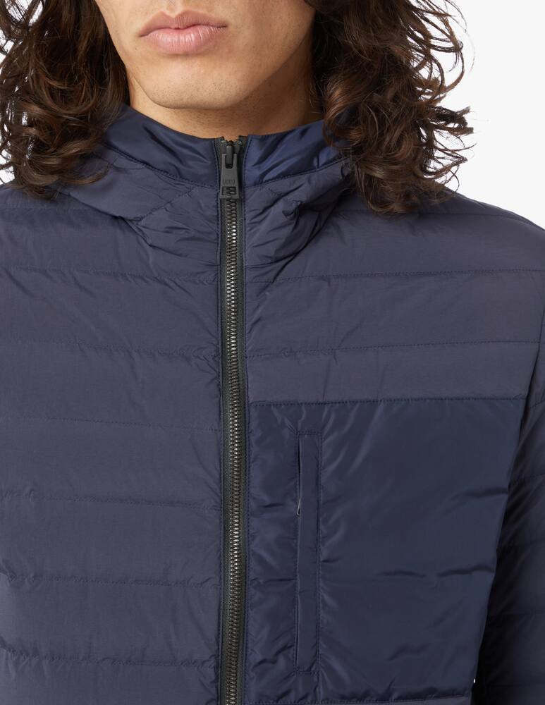 Duno Padded hooded jacket - blue - picture 4 Duno Padded hooded jacket - blue - picture 4