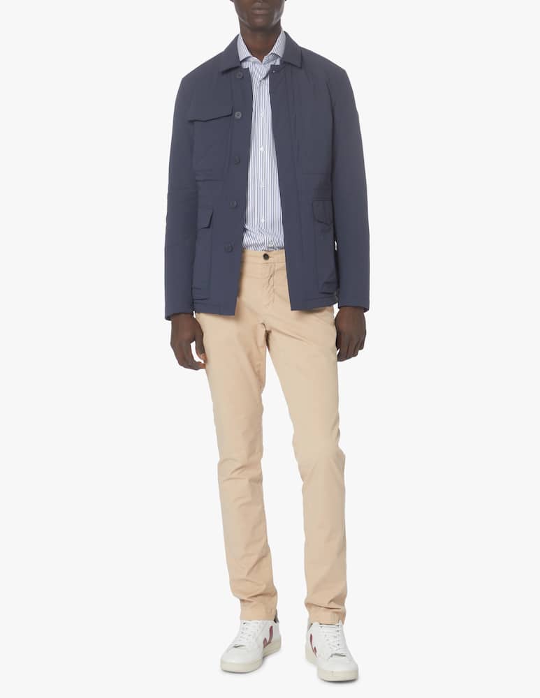 rinascente Duno Bi-stretch textile shirt jacket - blue