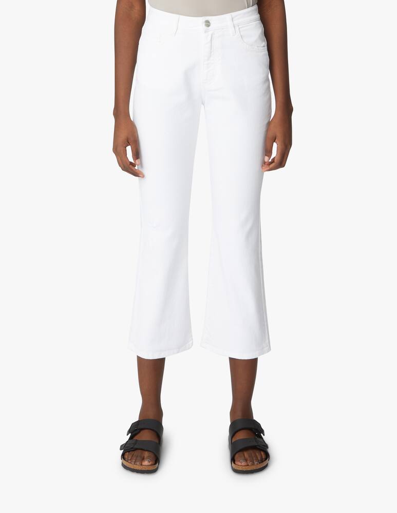 rinascente Icon Denim Pam high rise wide legs jeans - white