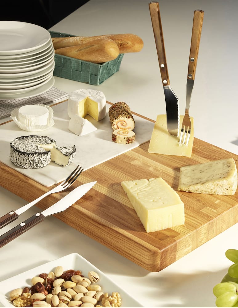 rinascente Legnoart Grand Cheese Place Piatto Formaggio In Rovere Inserto Marmo