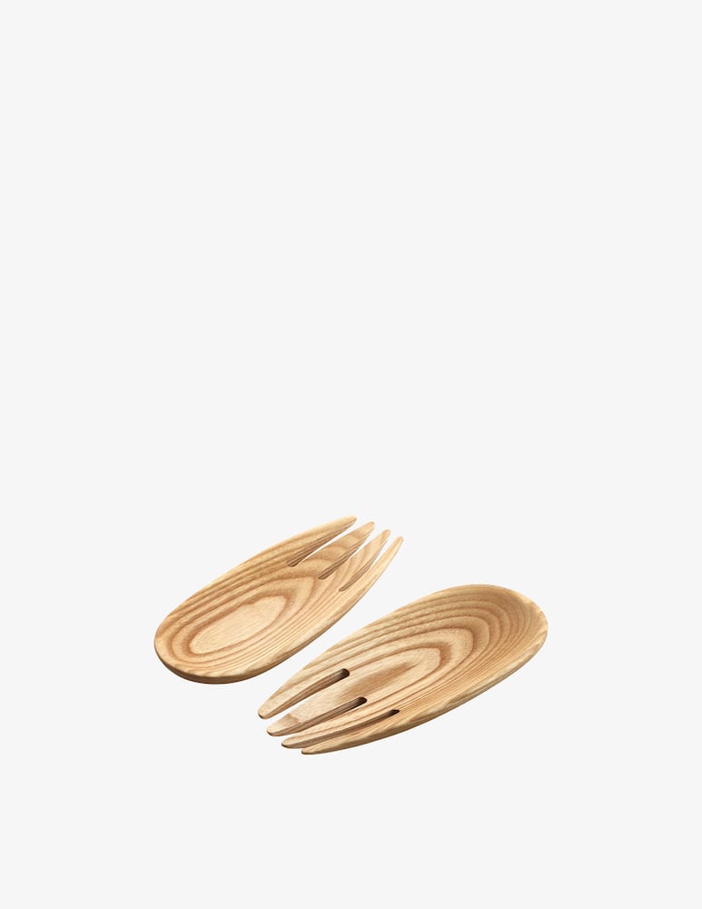rinascente Legnoart Cozze Set Posate Da Insalata In Legno Di Faggio Massello