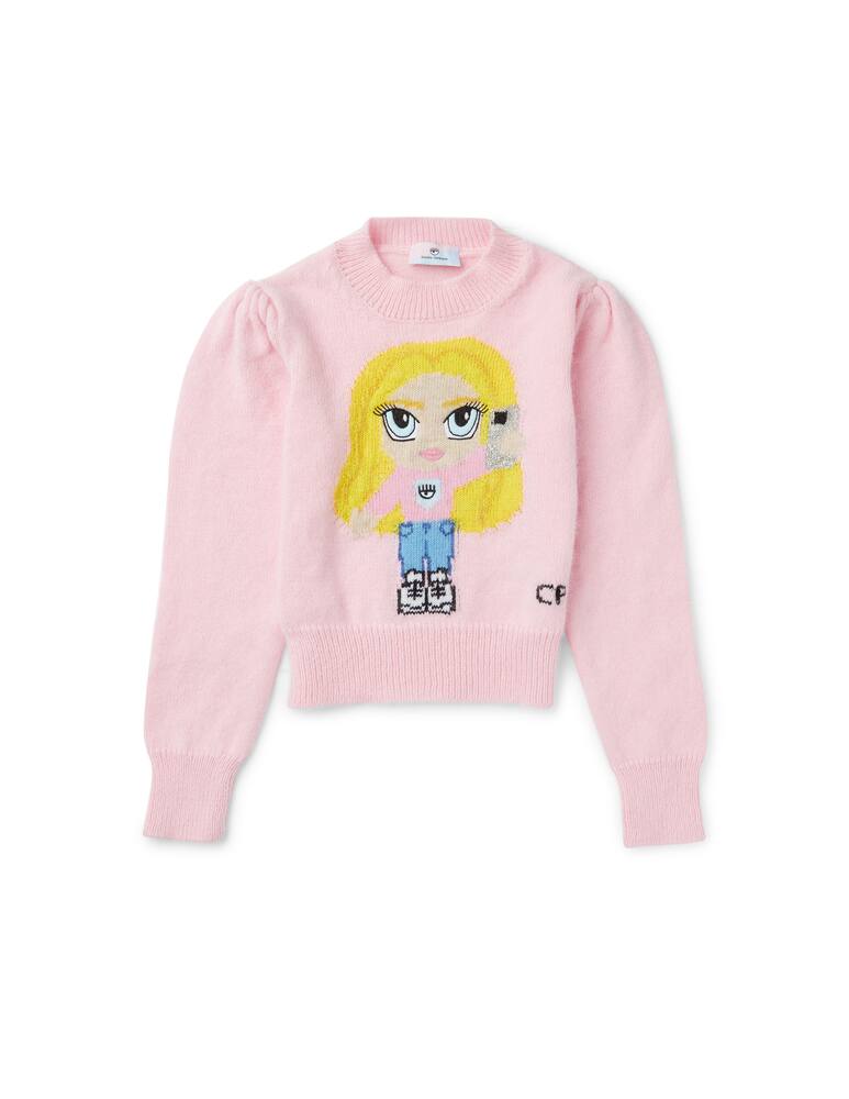 Chiara Ferragni Mascotte roundneck sweater - picture 1 Chiara Ferragni Mascotte roundneck sweater - picture 1