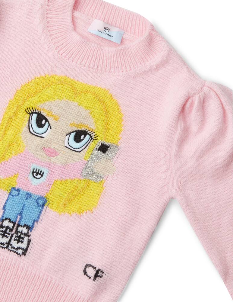 Chiara Ferragni Mascotte roundneck sweater - picture 2 Chiara Ferragni Mascotte roundneck sweater - picture 2