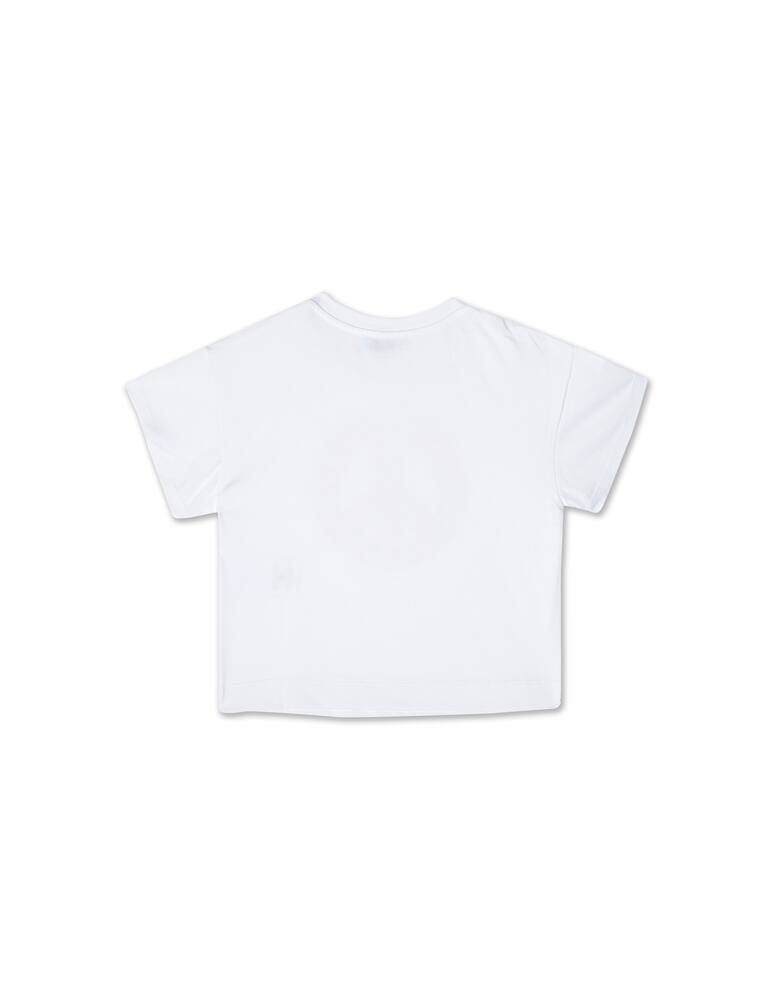 Chiara Ferragni Maglietta manica corta cropped peace - Bianco - immagine 3
