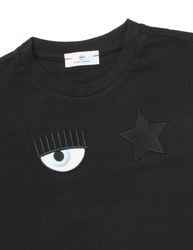 rinascente Chiara Ferragni Eyestar cropped t-shirt - Nero