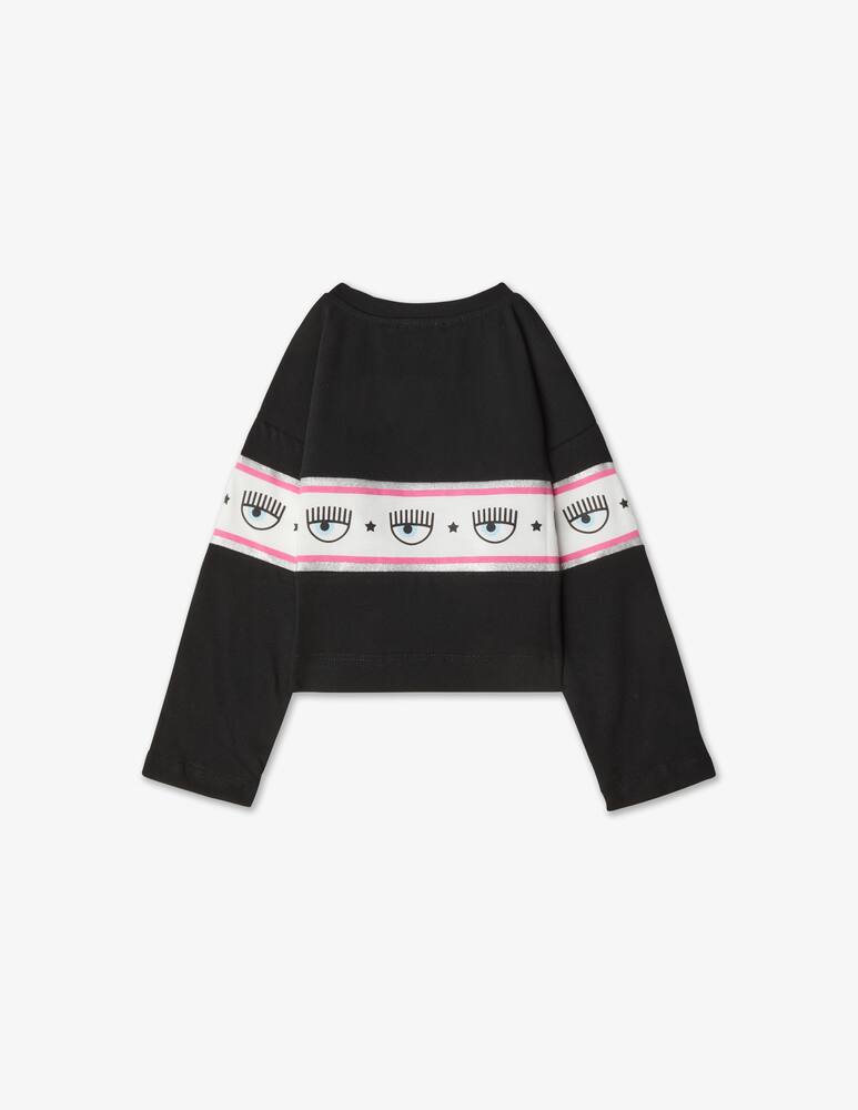 rinascente Chiara Ferragni Long sleeve top with logo band - Black