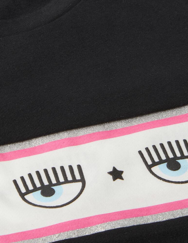 rinascente Chiara Ferragni Long sleeve top with logo band - Black