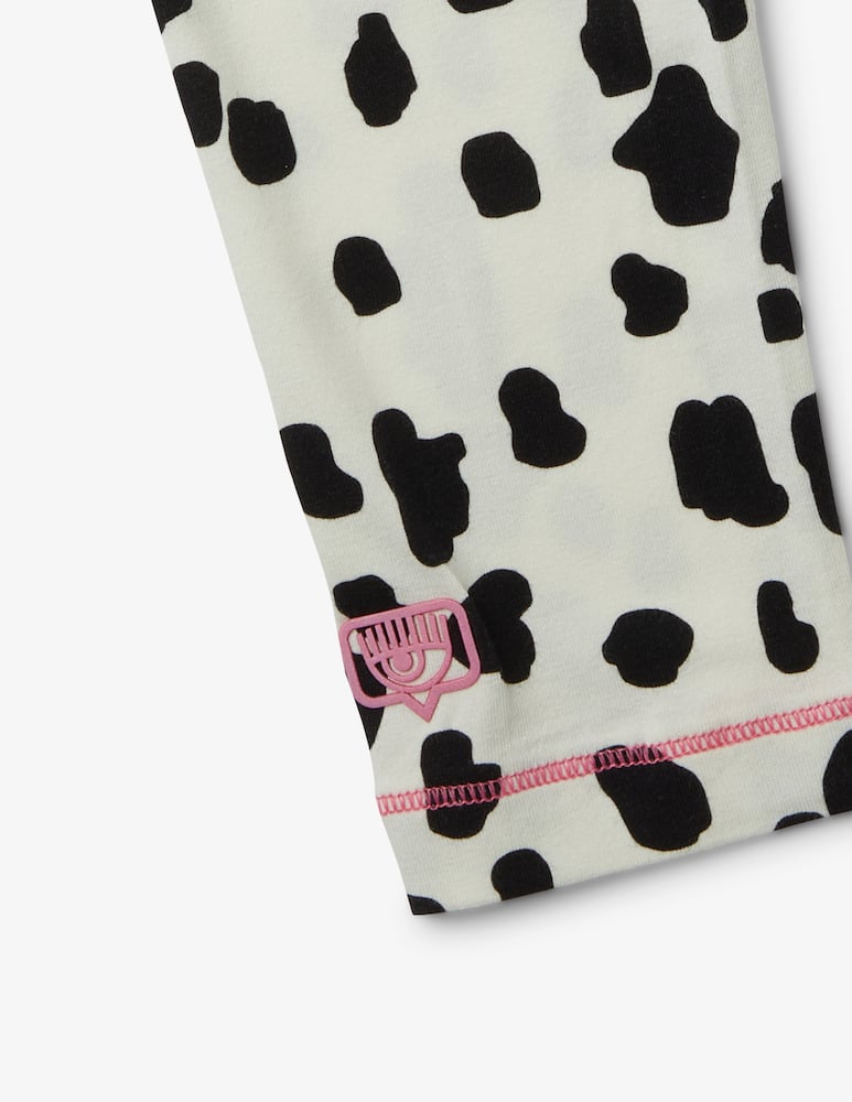 rinascente Chiara Ferragni Leggings  in cotone cf dalmata - Bianco