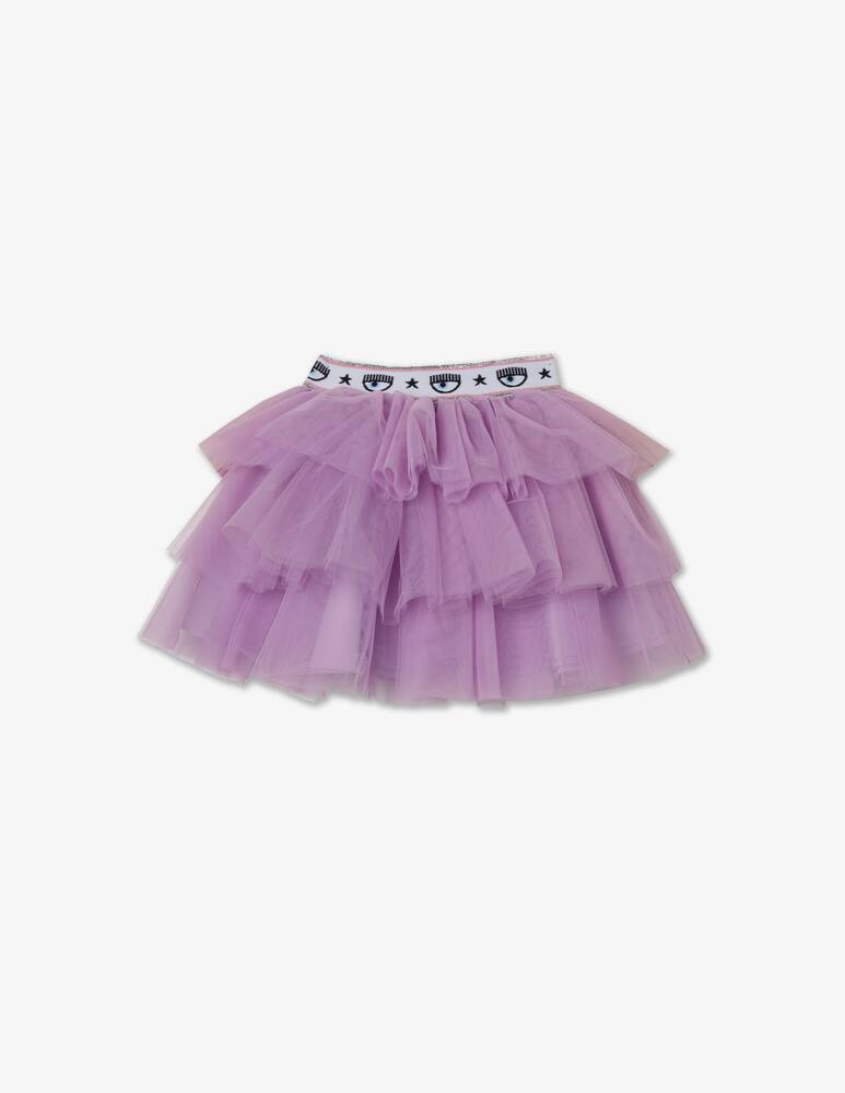 Chiara Ferragni Gonna in tulle in cotone eyelike - Viola - immagine 1 Chiara Ferragni Gonna in tulle in cotone eyelike - Viola - immagine 1