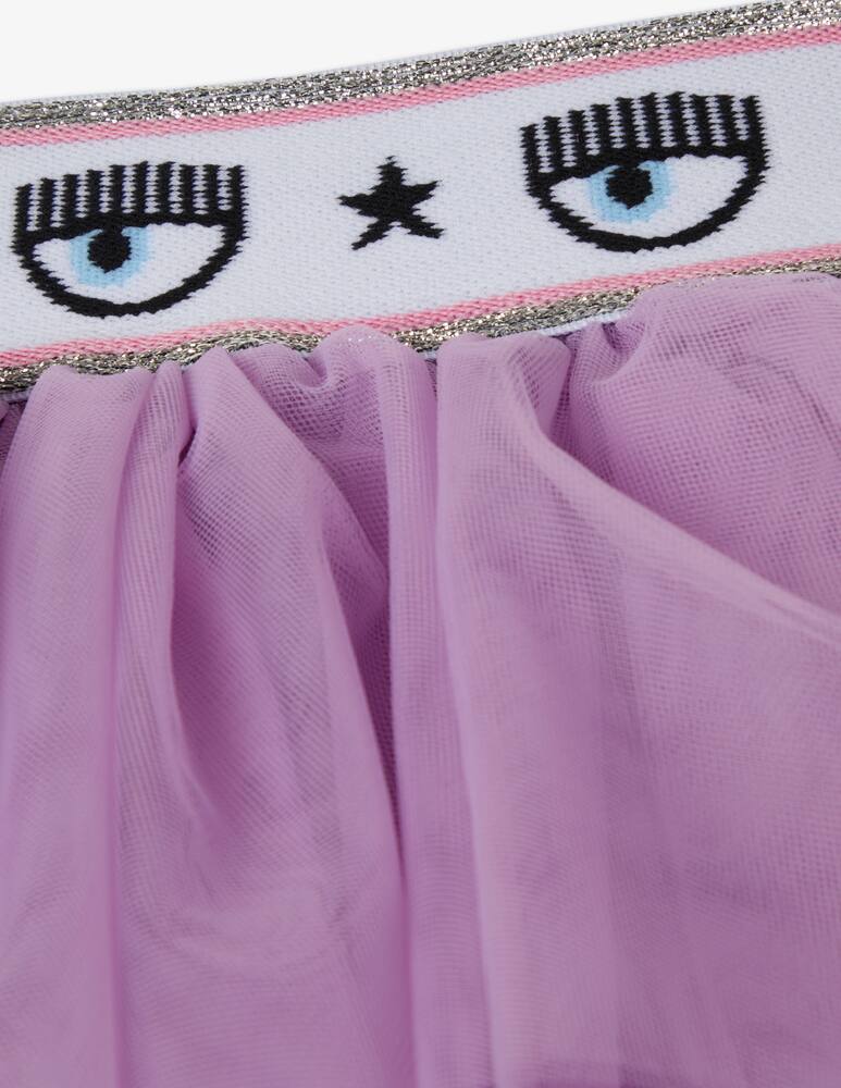 Chiara Ferragni Gonna in tulle in cotone eyelike - Viola - immagine 2 Chiara Ferragni Gonna in tulle in cotone eyelike - Viola - immagine 2