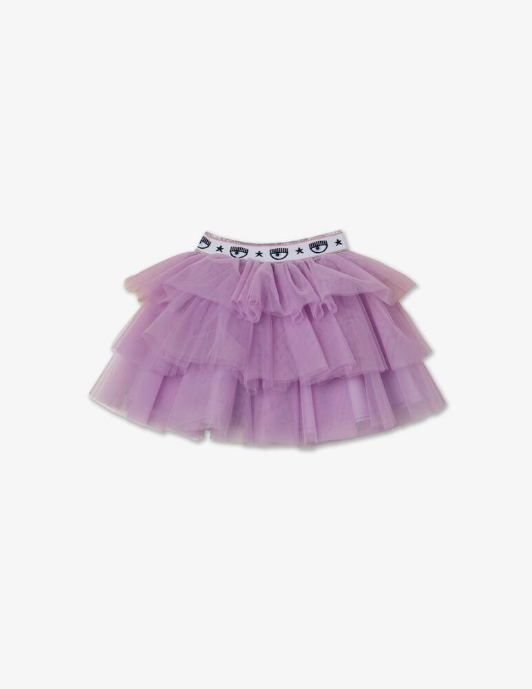 Chiara Ferragni Gonna in tulle in cotone eyelike - Viola - immagine 3 Chiara Ferragni Gonna in tulle in cotone eyelike - Viola - immagine 3