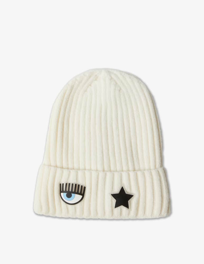 Chiara Ferragni Logo beanie hat - White - picture 1 Chiara Ferragni Logo beanie hat - White - picture 1