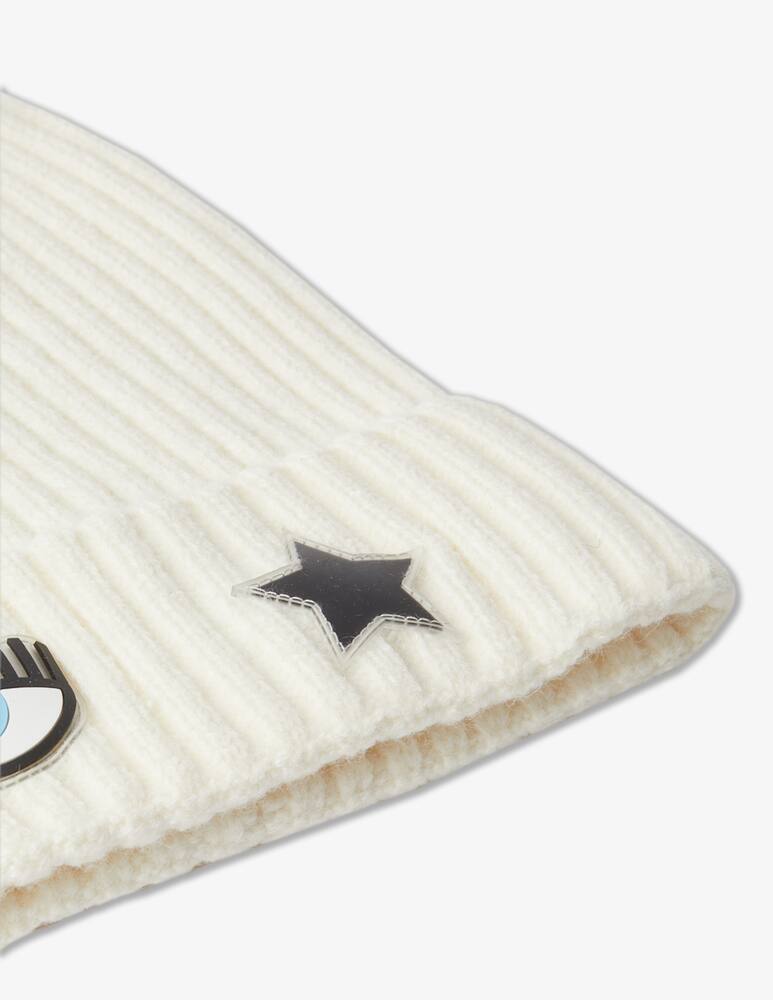 Chiara Ferragni Logo beanie hat - White - picture 3 Chiara Ferragni Logo beanie hat - White - picture 3