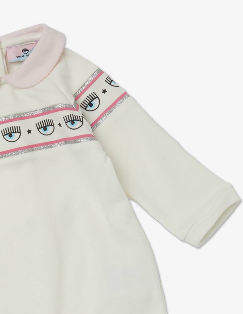 rinascente Chiara Ferragni Maxilogomania cotton one-piece bodysuit - White