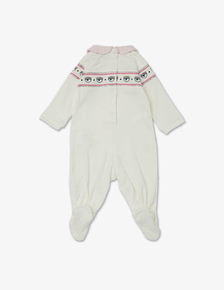 rinascente Chiara Ferragni Maxilogomania cotton one-piece bodysuit - White