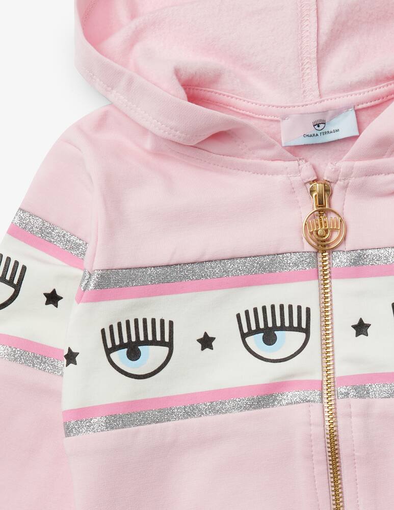 rinascente Chiara Ferragni Felpa aperta maxilogomania - Rosa