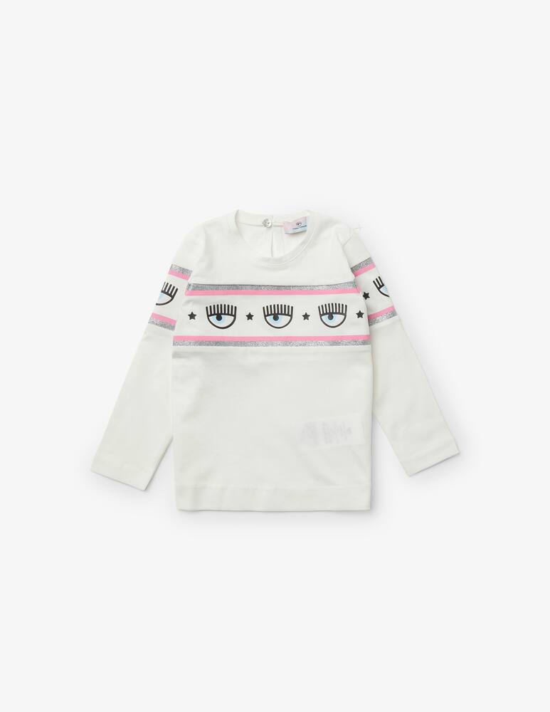 Chiara Ferragni T-shirt in cotone Maxilogomania - Bianco - immagine 1 Chiara Ferragni T-shirt in cotone Maxilogomania - Bianco - immagine 1