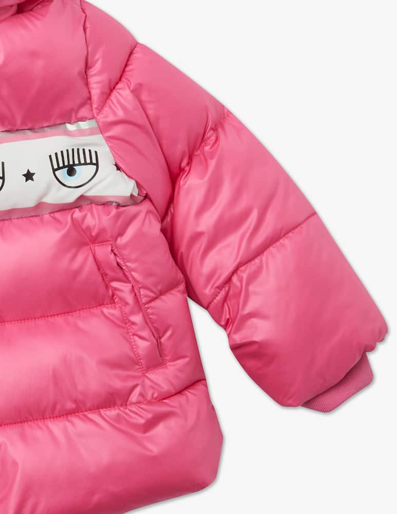 rinascente Chiara Ferragni Maxilogomania down jacket - Pink
