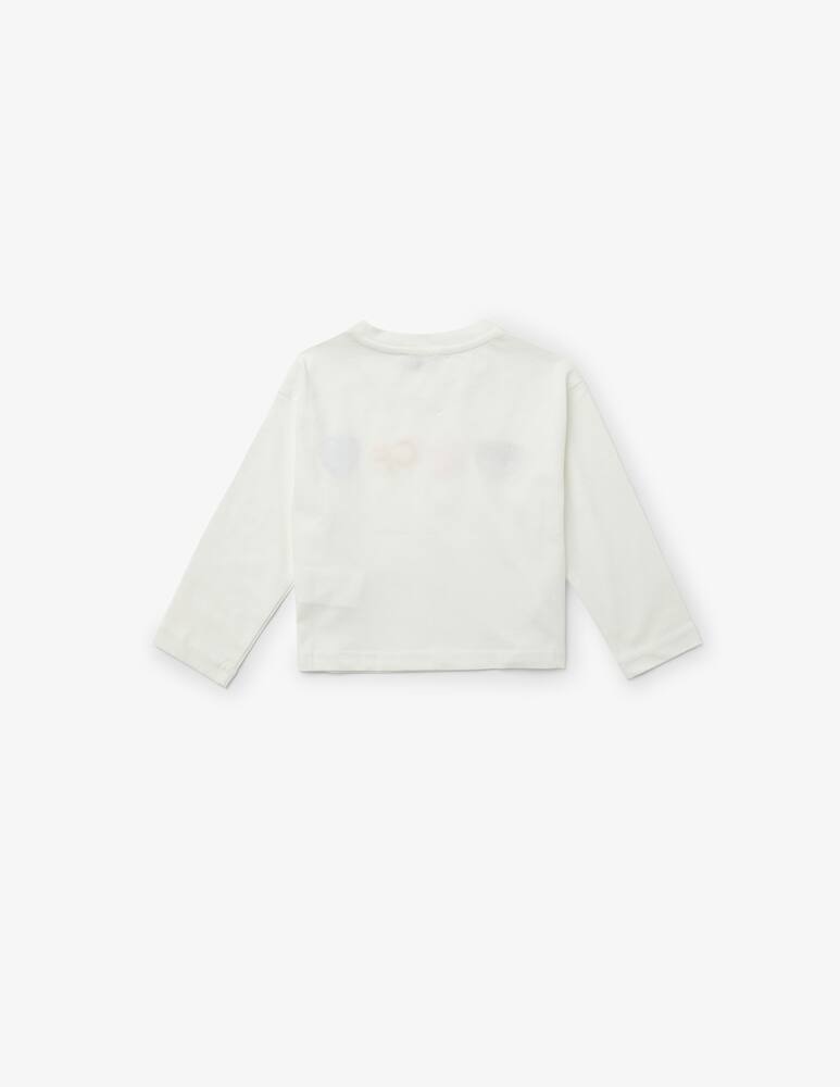 rinascente Chiara Ferragni Cotton t-shirt with embroidered rainbow cf - White