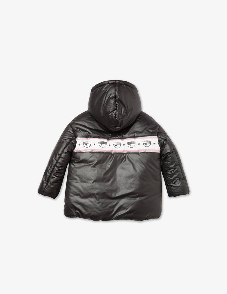 rinascente Chiara Ferragni Maxilogomania long down jacket - Black