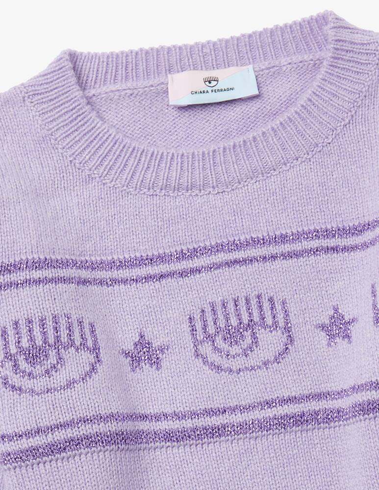 rinascente Chiara Ferragni Wool blend lurex sweater - Violet