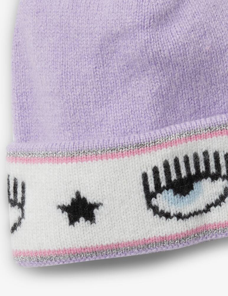rinascente Chiara Ferragni Wool and cashmere hat - Violet