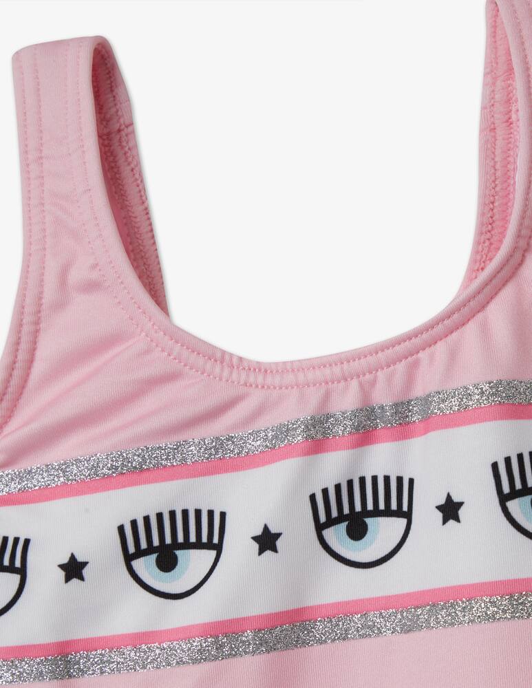 rinascente Chiara Ferragni Maxilogomania one-piece swimsuit