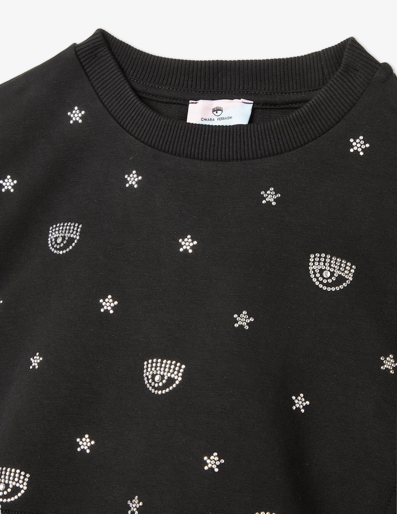 rinascente Chiara Ferragni Cotton logo hoodie