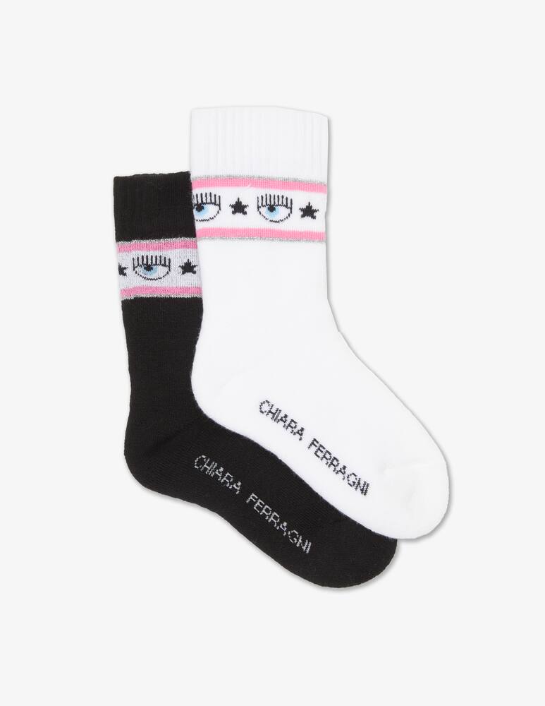 Chiara Ferragni Maxilogomania cotton socks - picture 1 Chiara Ferragni Maxilogomania cotton socks - picture 1