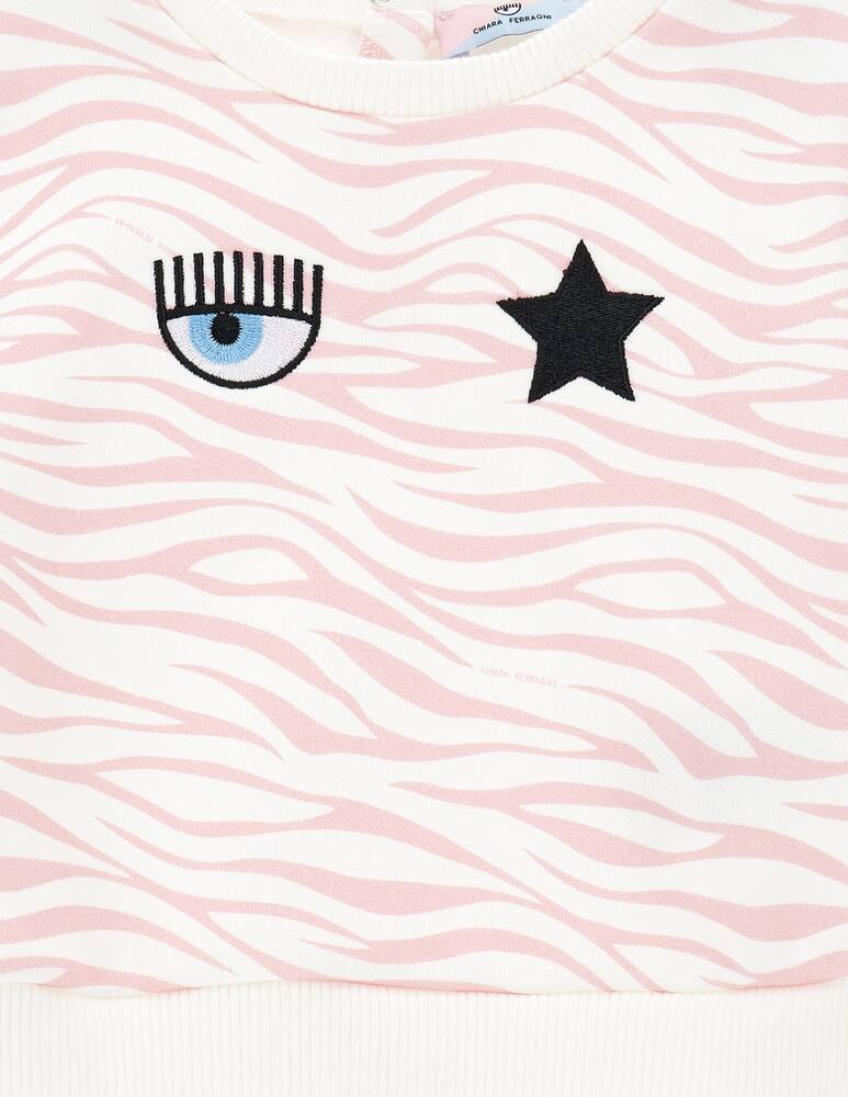 rinascente Chiara Ferragni Zebra cotton sweatshirt