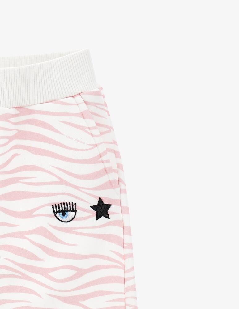rinascente Chiara Ferragni Pantalone jogger in jersey zebra