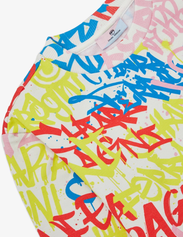 rinascente Chiara Ferragni Graffiti cotton sweatshirt