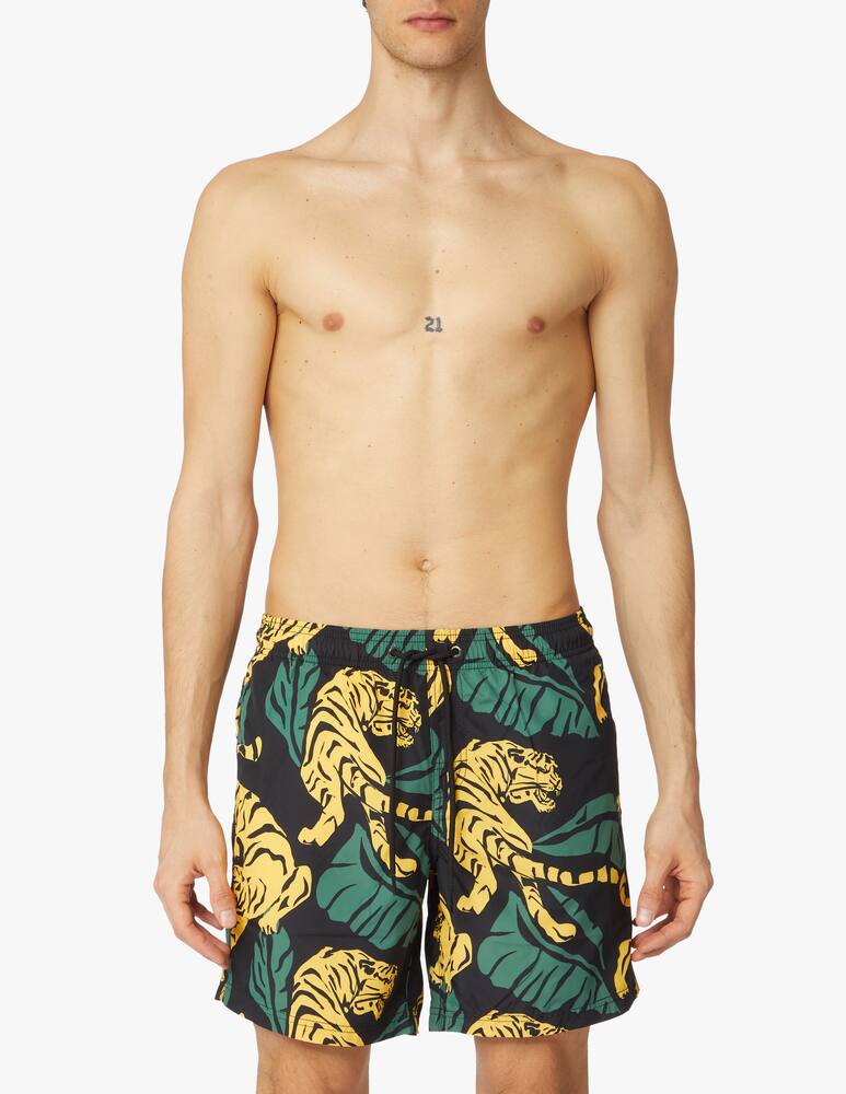 rinascente Sundek Costume boxer lungo tigre - nero