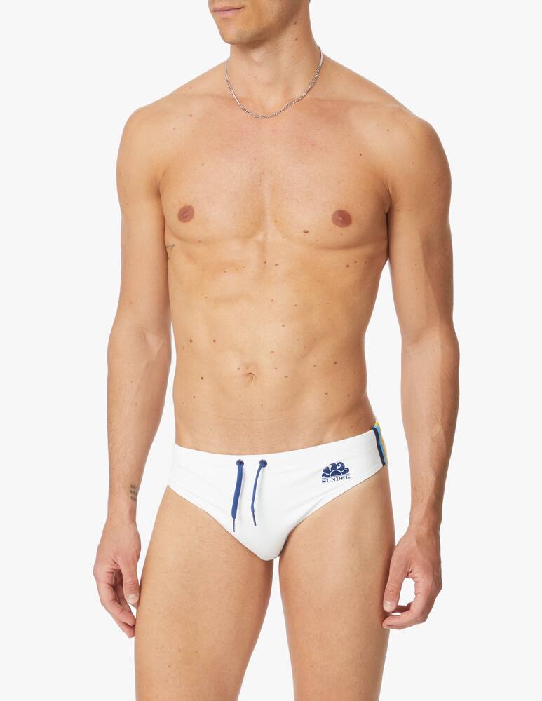 rinascente Sundek Costume slip basso arcobaleno - bianco