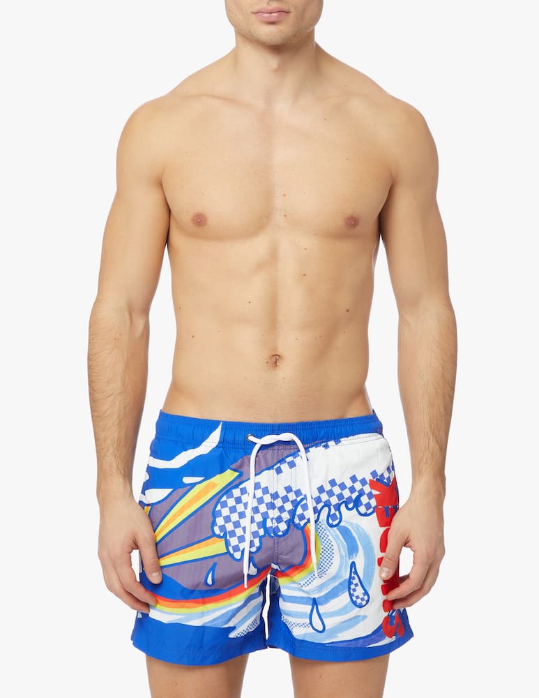 rinascente Sundek Pop weave swimshorts - blue