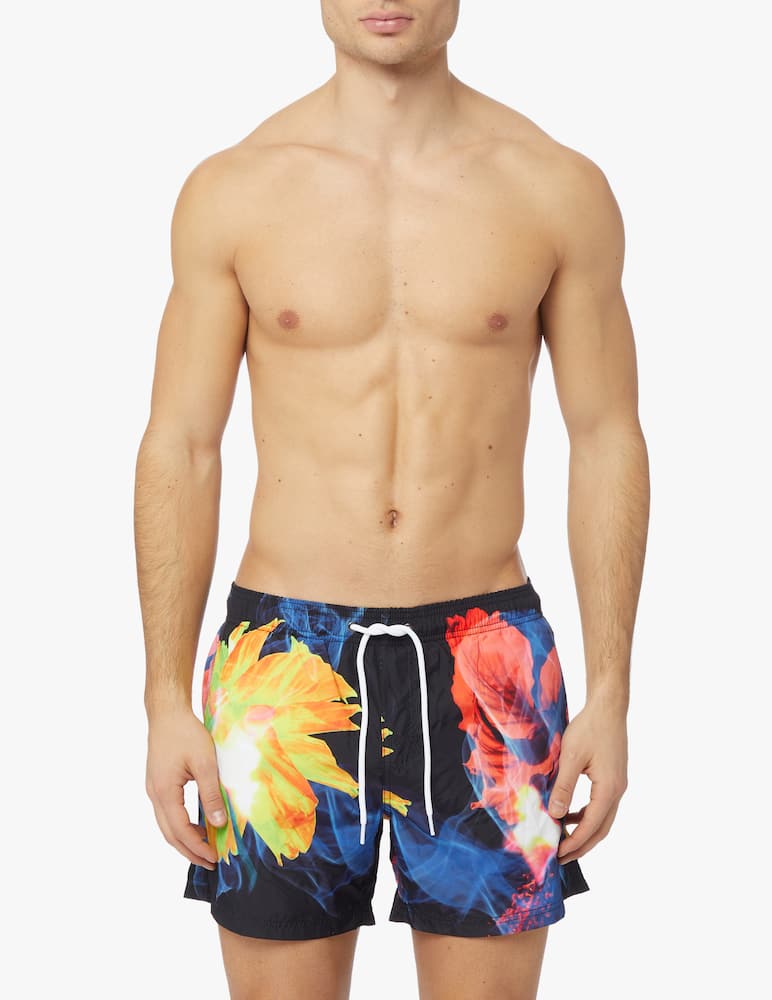 rinascente Sundek Space buds print swimshort - black