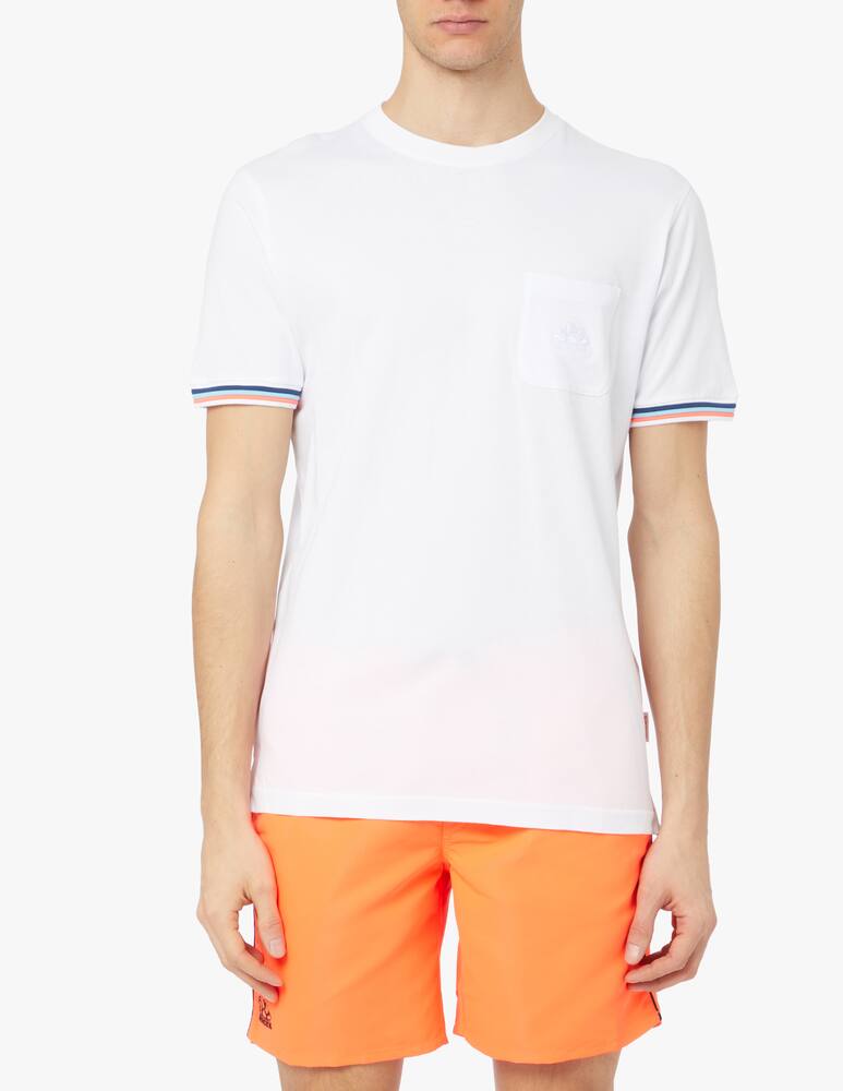 rinascente Sundek Maglietta manica corta a righe - bianco