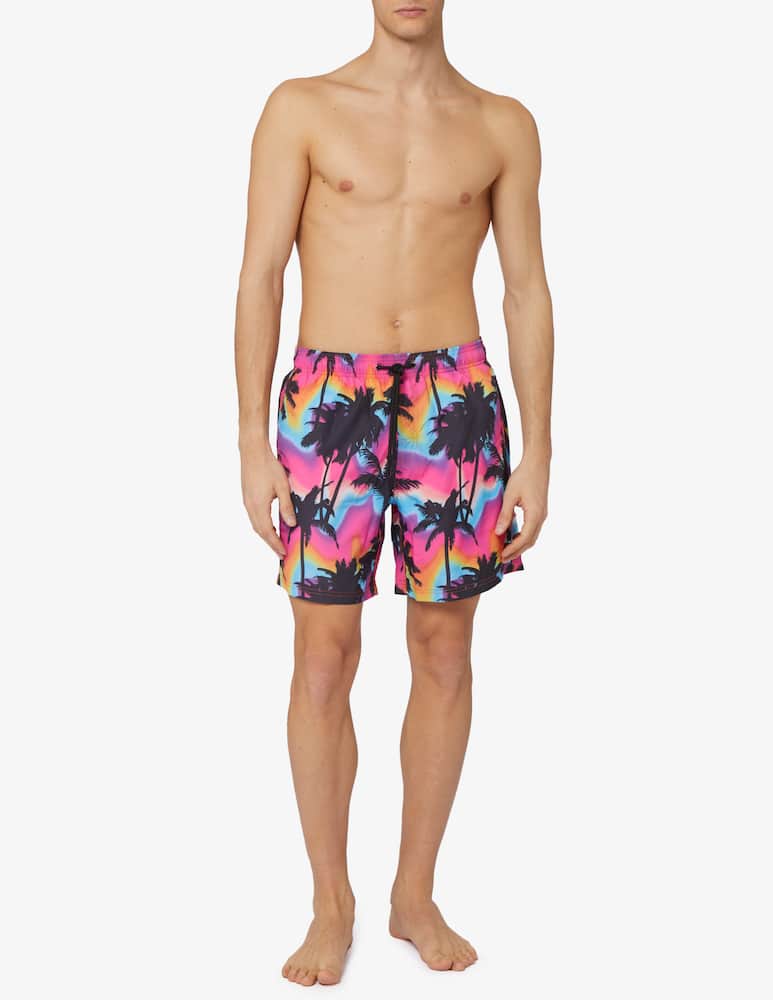 rinascente Sundek Palms printed long swimsuit