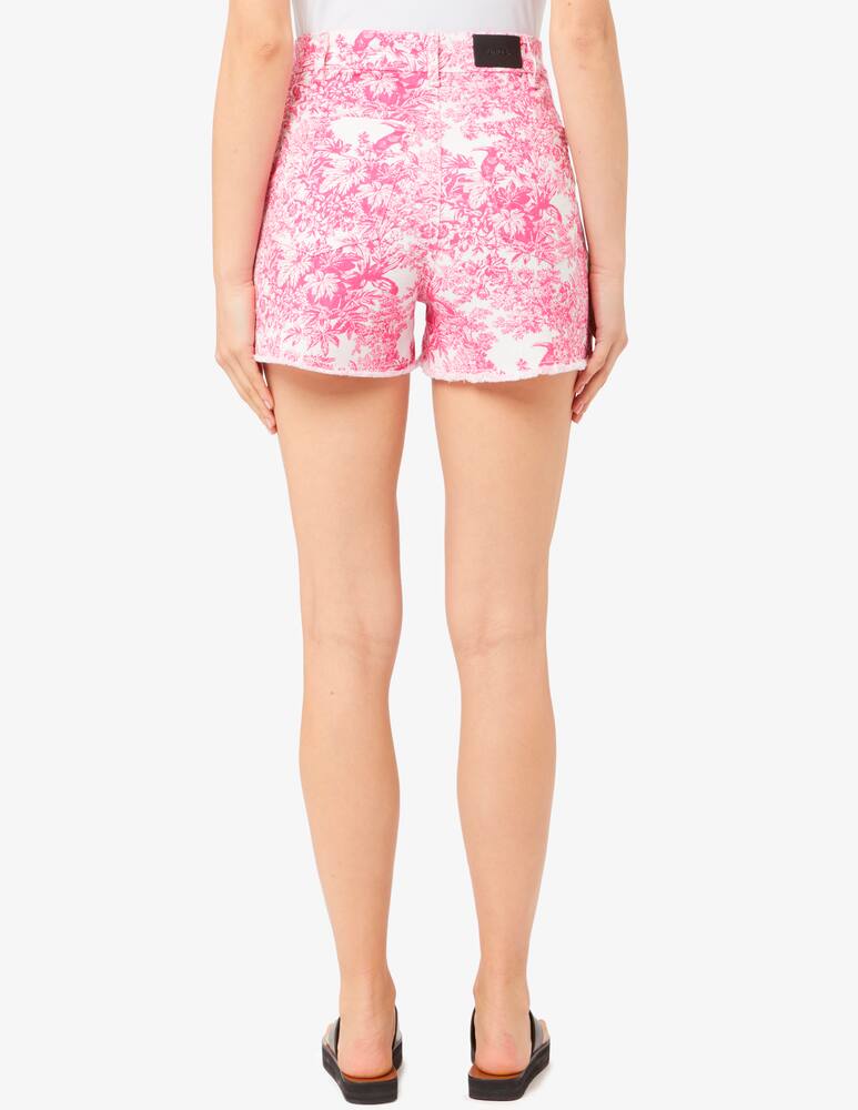 rinascente Sundek Toile de jouy shorts with frayed bottoms