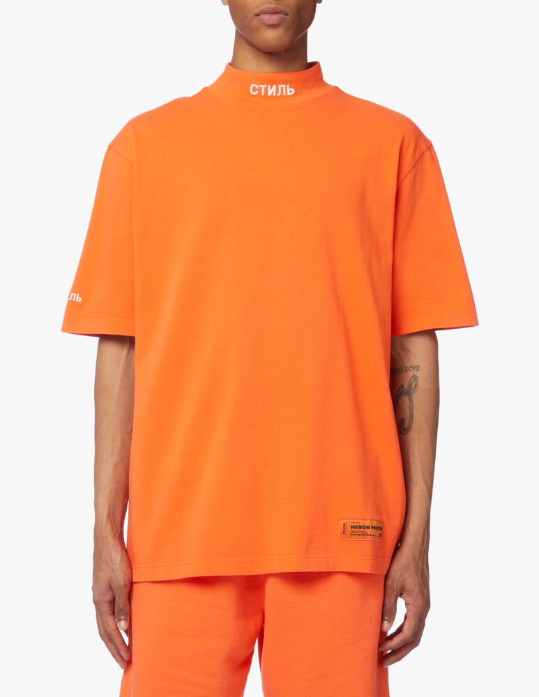 rinascente Heron Preston Ss turtleneck logo tee - orange