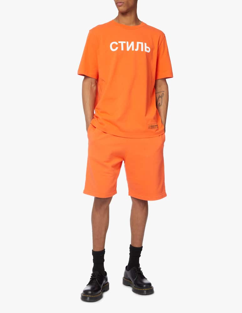 rinascente Heron Preston Maglietta manica corta logo - arancione