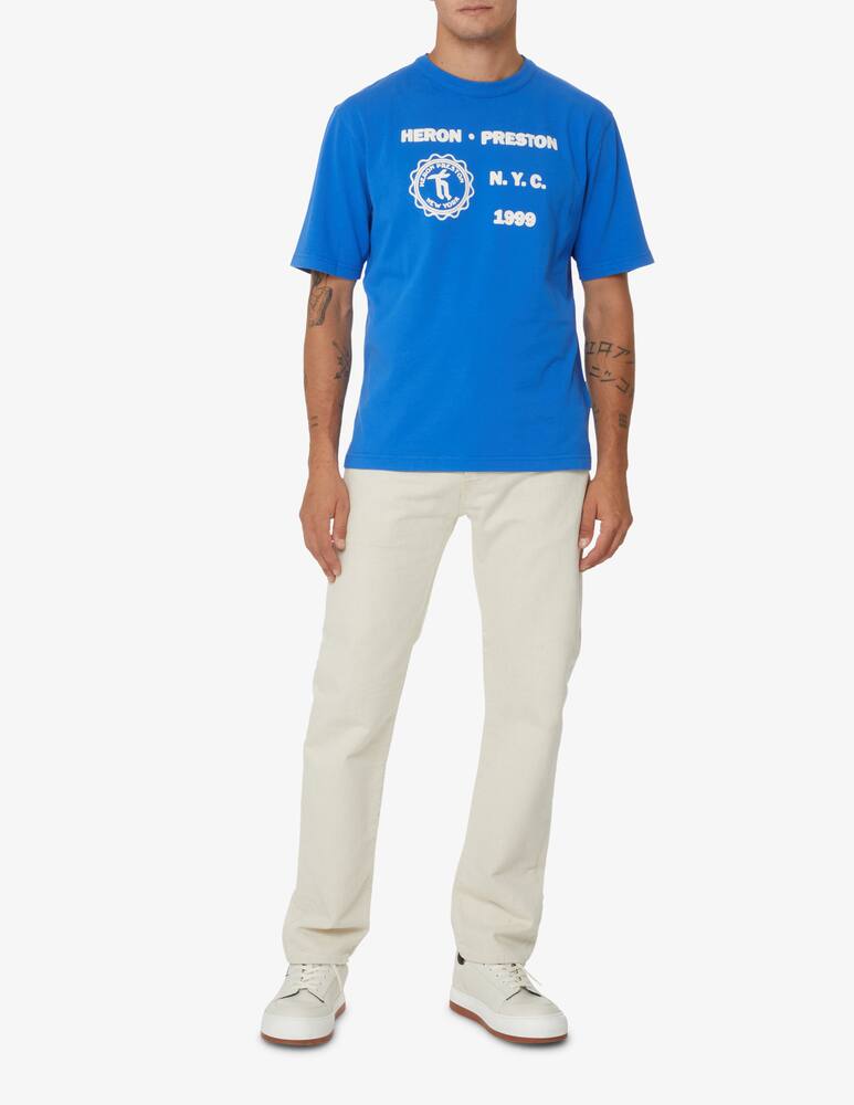 rinascente Heron Preston Medieval cotton t-shirt - Blue