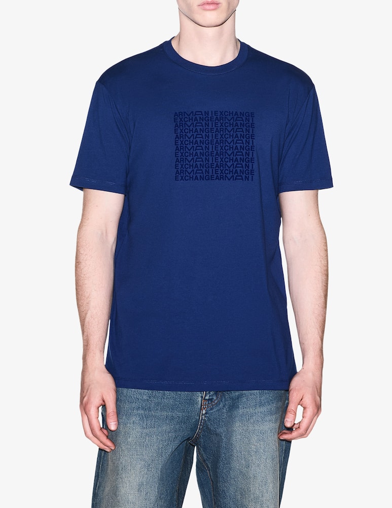 rinascente Armani Exchange Lettering flock t-shirt