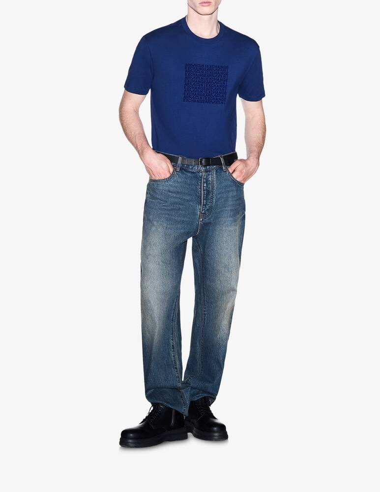 rinascente Armani Exchange Lettering flock t-shirt